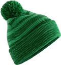 Czapka dzianinowa w paski Team CB476 - Green