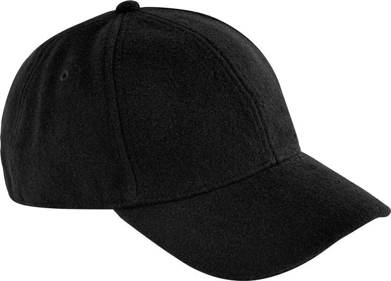 Czapka z daszkiem z domieszką wełny CB619 - Black