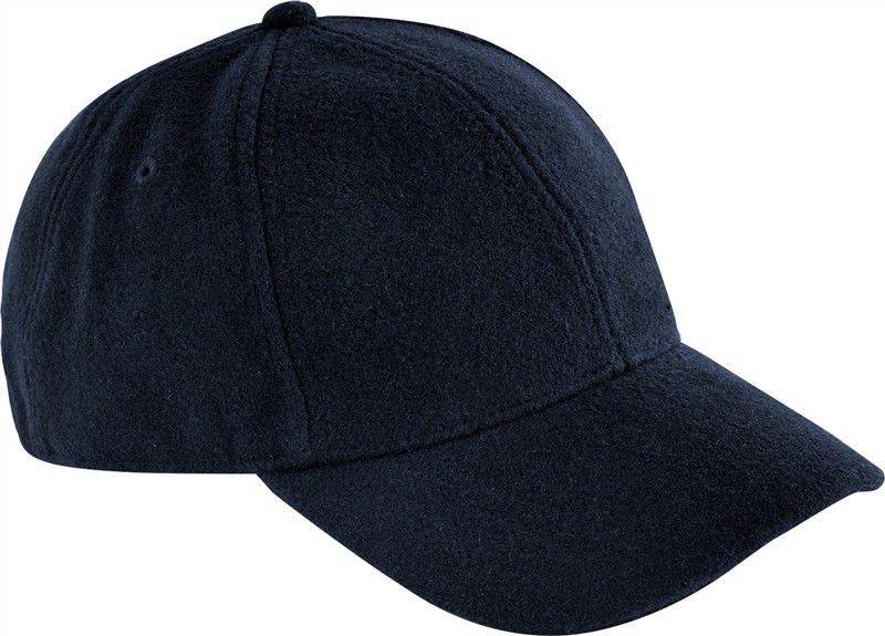 Czapka z daszkiem z domieszką wełny CB619 - Navy