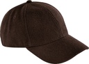 Czapka z daszkiem z domieszką wełny CB619 - Dark Brown