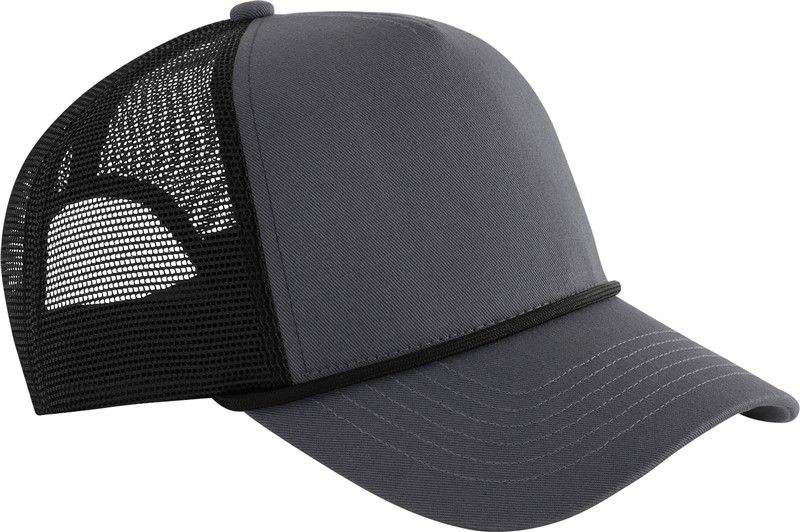 Czapka trucker 5-panelowa ze sznurkiem CB633 - Graphite Grey / Black