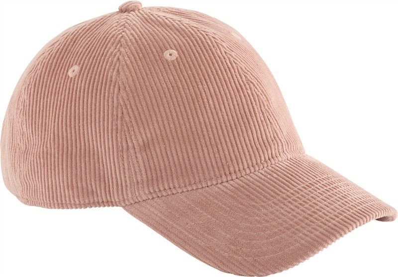 Sztruksowa czapka typu dad cap CB692 - Dusty Pink