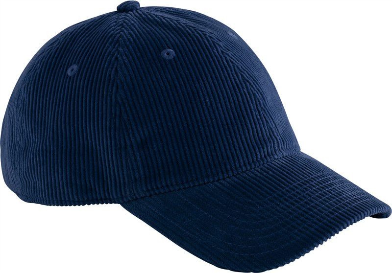 Sztruksowa czapka typu dad cap CB692 - Navy