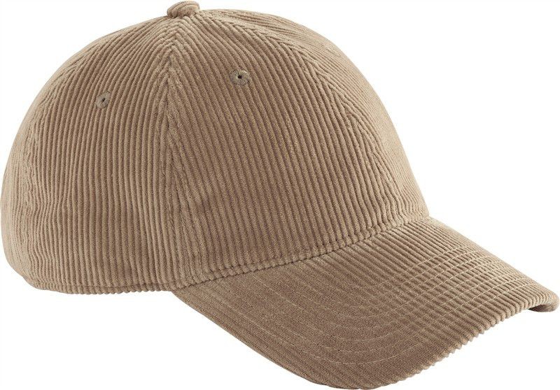Sztruksowa czapka typu dad cap CB692 - Sand