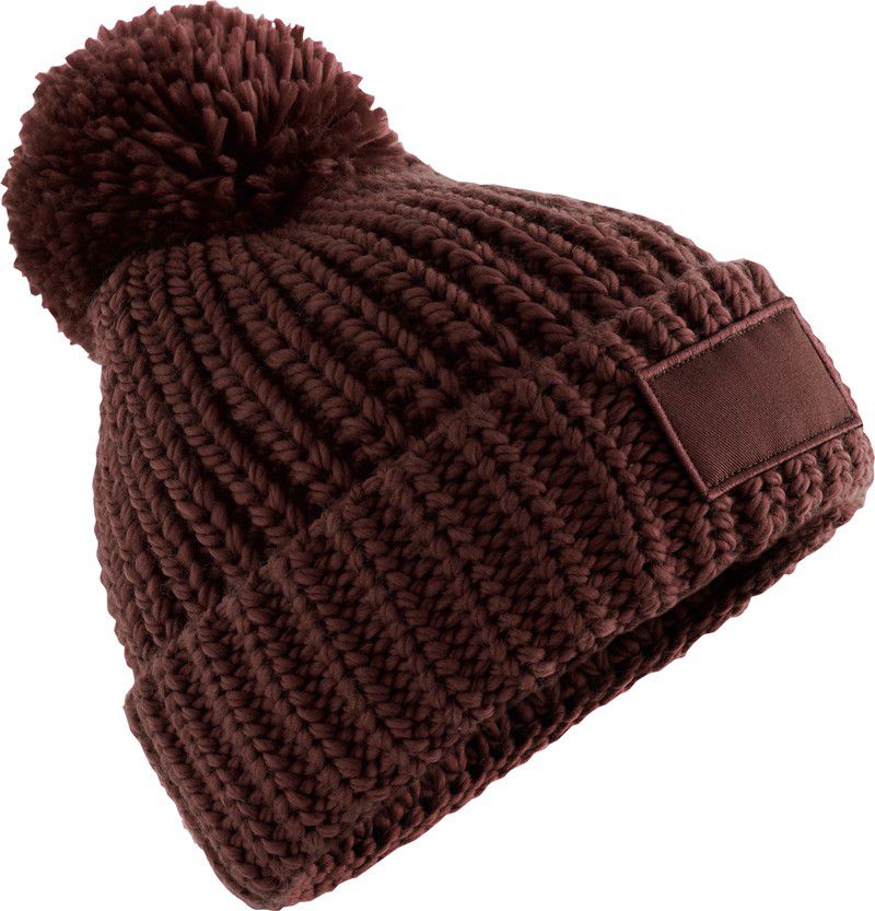 Czapka dzianinowa z naszywką Toasty CB329 - Walnut