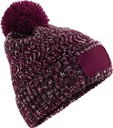 Czapka z pomponem i naszywką Ramble CB331 - Burgundy Twist