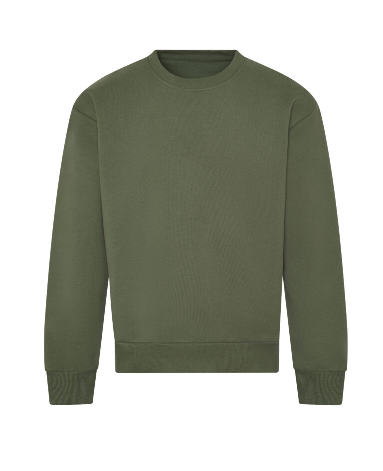 Bluza Oversize Gruba Bawełniana JH123 - Earthy Green