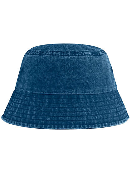 Kapelusz Bucket Bawelniany Vintage Ochrona UV CB688B - Vintage Denim