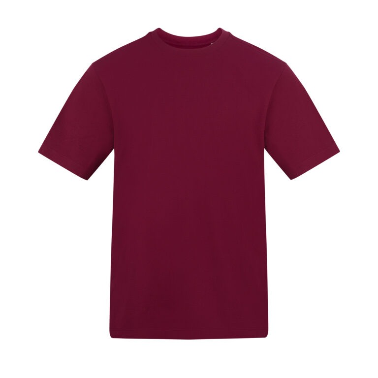 T-shirt Klasyczny Bawełniany AWT002 - Burgundy