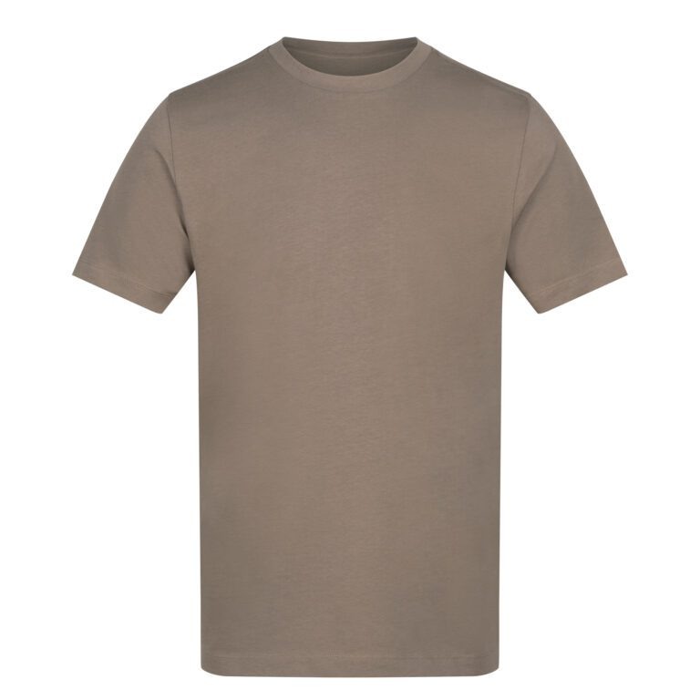 T-shirt Klasyczny Bawełniany AWT002 - Mocha Brown