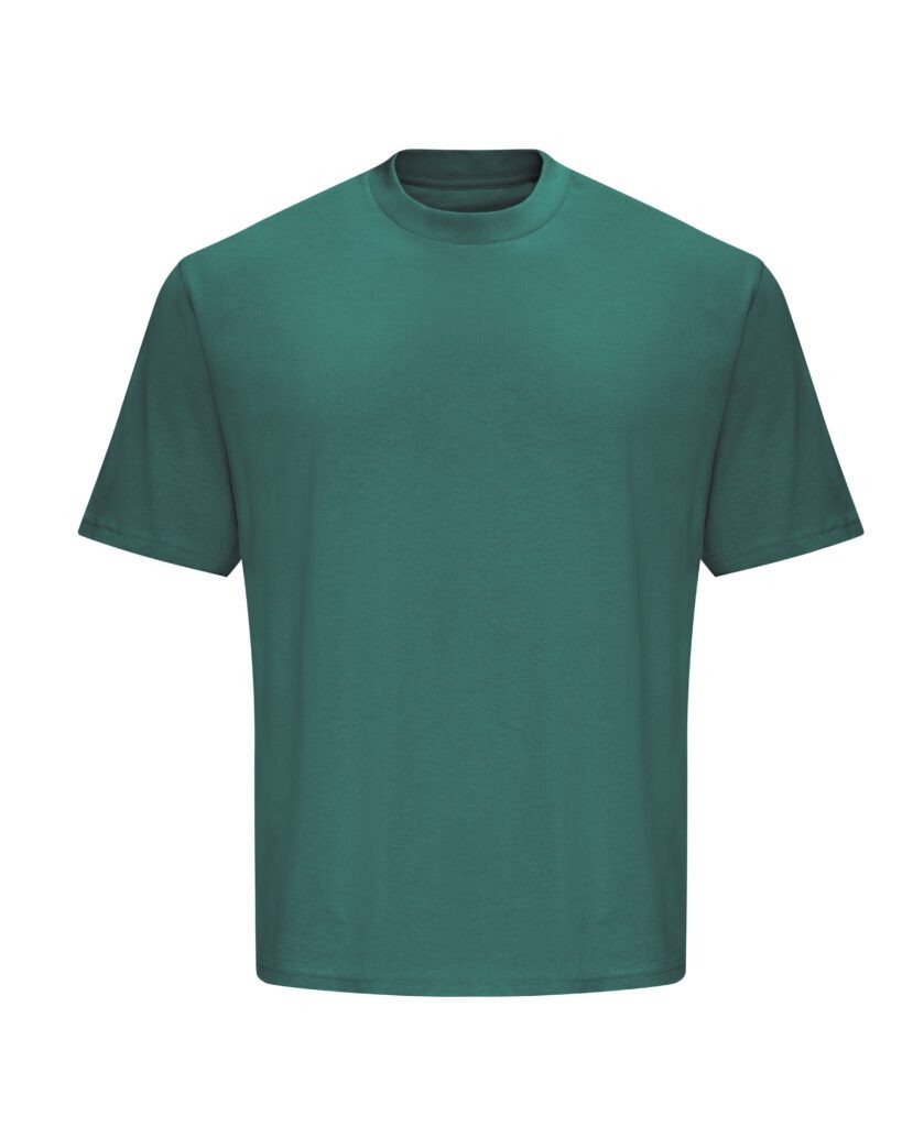 T-shirt Oversize Bawełniany 240 AWT003 - Moss Green