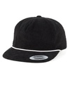 YP CLASSICS Unstructured Corduroy cap with braid rope - Black