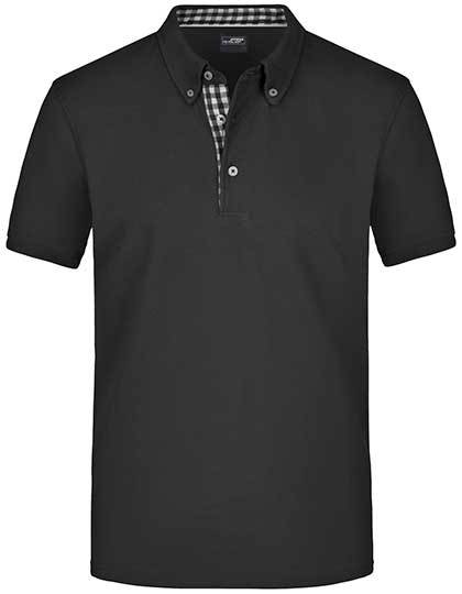 Men´s Plain Polo - Black / Black / White