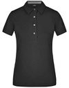 Ladies´ Plain Polo - Black / Black / White