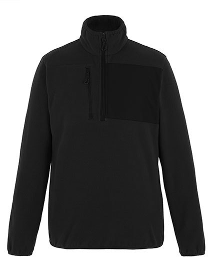Bluza Mikropolarowa 1/4 Zip RG828 - Black & Black