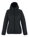 Damska Kurtka Pikowana z Kapturem RG970 - Seal Grey & Black