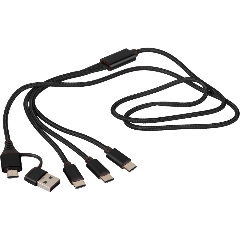 Kabel do ładowania 6 w 1 - czarny