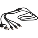 Kabel do ładowania 6 w 1 - czarny
