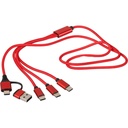Kabel do ładowania 6 w 1 - czerwony