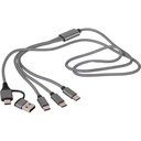 Kabel do ładowania 6 w 1 - srebrny