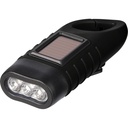 Latarka solarna, lampka LED - czarny