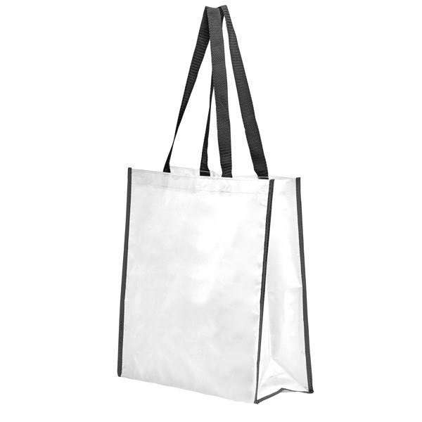 Lśniąca torba laminowana COAST BO7543 - biały