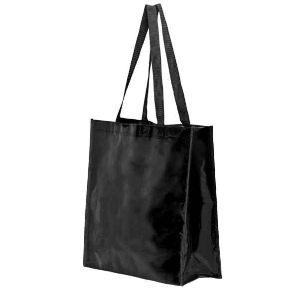 Lśniąca torba laminowana COAST BO7543 - czarny