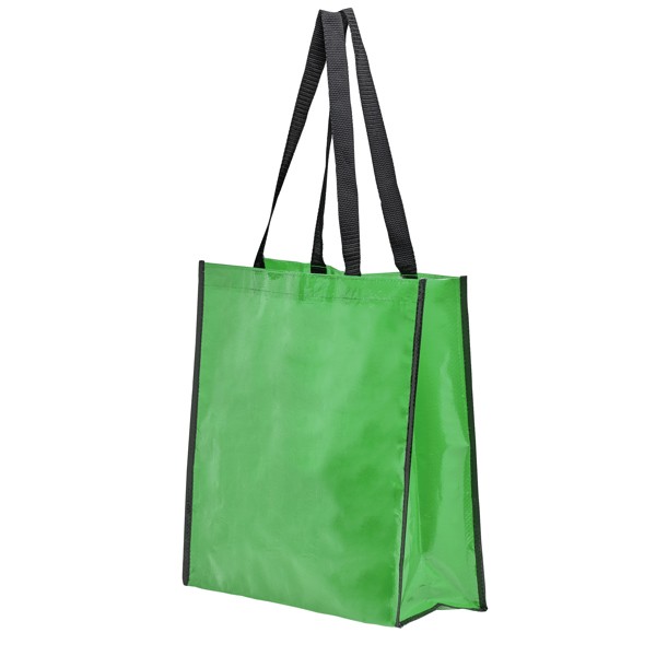 Lśniąca torba laminowana COAST BO7543 - zielony paprotkowy