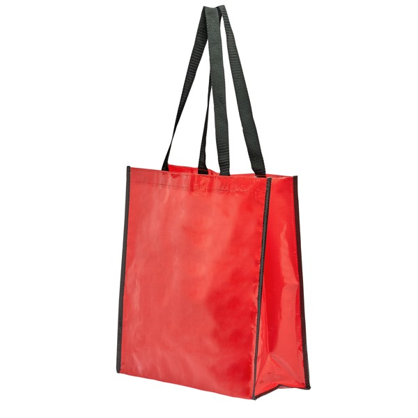 Lśniąca torba laminowana COAST BO7543 - czerwony