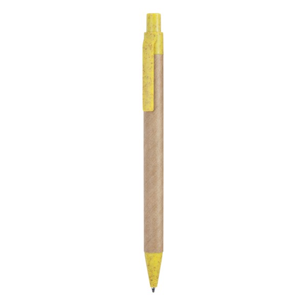 Długopis z tektury/włókna pszennego GROVE HW8029 - żółty