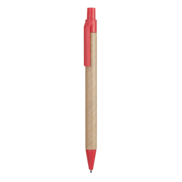 Długopis z tektury/włókna pszennego GROVE HW8029 - czerwony