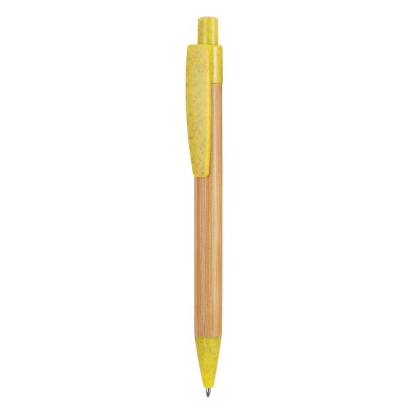 Długopis STOA HW8034 - żółty/naturalny
