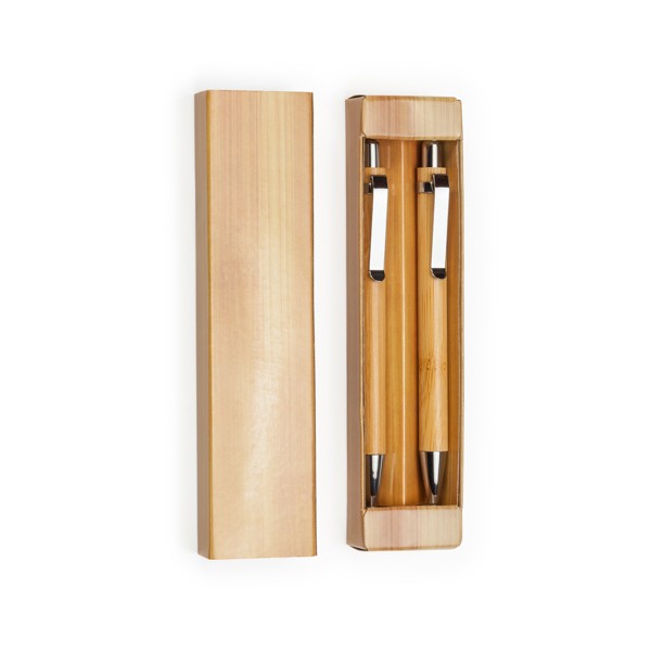 Zestaw długopisów/ołówków KIOTO HW8036 - naturalny