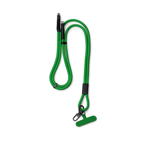 Lanyard cable DENKI IA1862 - zielony paprotkowy