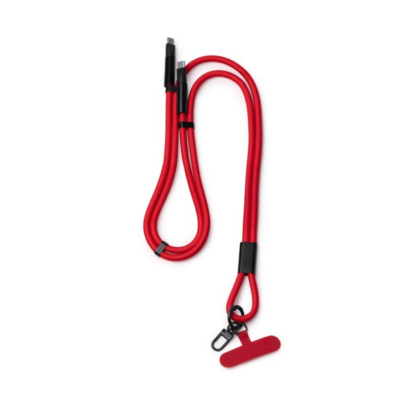 Lanyard cable DENKI IA1862 - czerwony