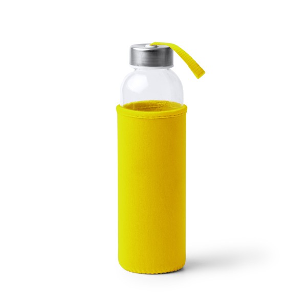 Szklany bidon o pojemności 500 ml CAMU MD4040 - żółty