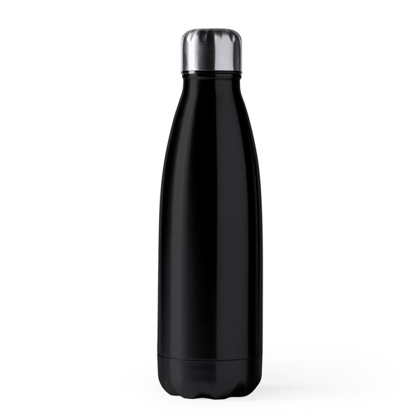 Stalowy bidon o pojemności 700 ml ALPINIA MD4042 - czarny