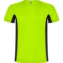 Koszulka z krótkim rękawem SHANGHAI CA6595 - fluor zielony/czarny