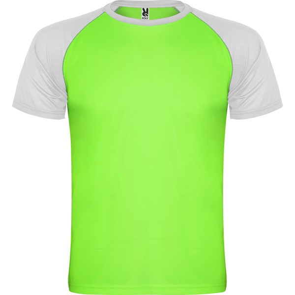 Koszulka z krótkim rękawem INDIANAPOLIS CA6650 - fluor zielony/biały