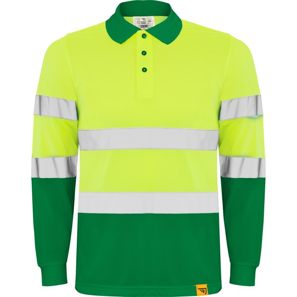 Odzież POLARIS L/S HV9306 - zieleń ogrodowa/żółty fluorescencyjny