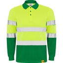 Odzież POLARIS L/S HV9306 - zieleń ogrodowa/żółty fluorescencyjny
