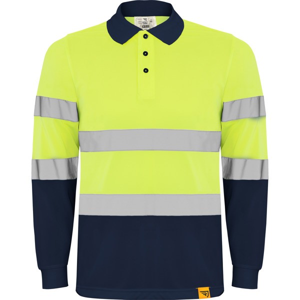 Odzież POLARIS L/S HV9306 - granatowy/żółty fluor