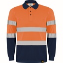 Odzież POLARIS L/S HV9306 - granatowy/pomarańczowy fluorescencyjny
