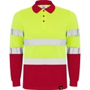 Odzież POLARIS L/S HV9306 - rojo laboral/amarillo flúor