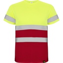 Koszulka z krótkim rękawem odblaskowa DELTA HV9310 - rojo laboral/amarillo flúor