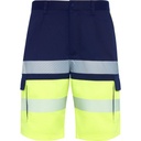 Krótkie spodenki odblaskowe LADA HV9328 - granatowy/żółty fluor