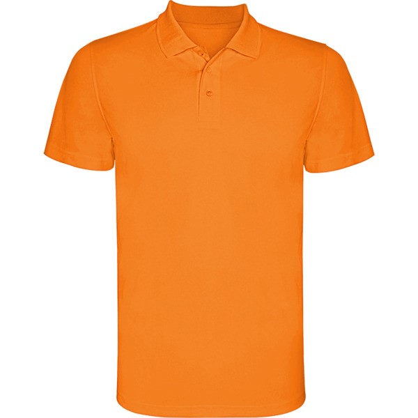 Koszulka polo MONZHA PO0404 - pomarańczowy fluorescencyjny