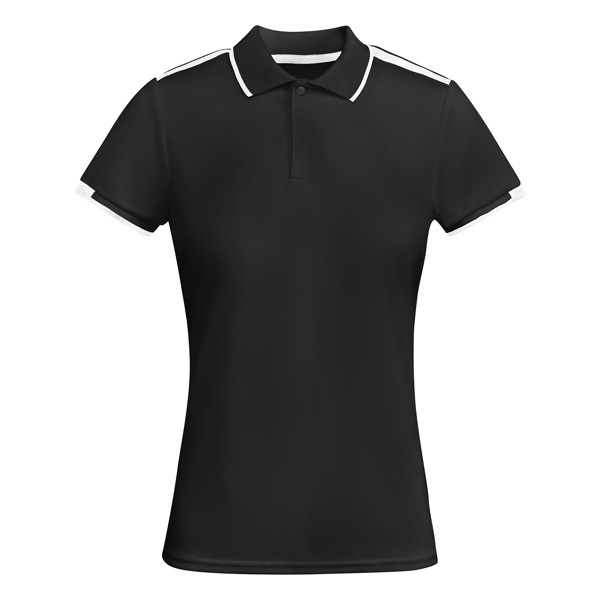 Koszulka polo TAMIL WOMAN PO0409 - czarny/biały