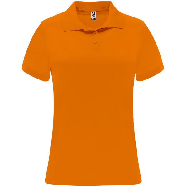 Koszulka polo MONZHA WOMAN PO0410 - pomarańczowy fluorescencyjny