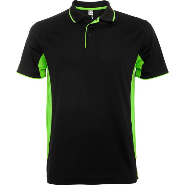 Koszulka polo MONTMELO PO0421 - czarny/limonkowy